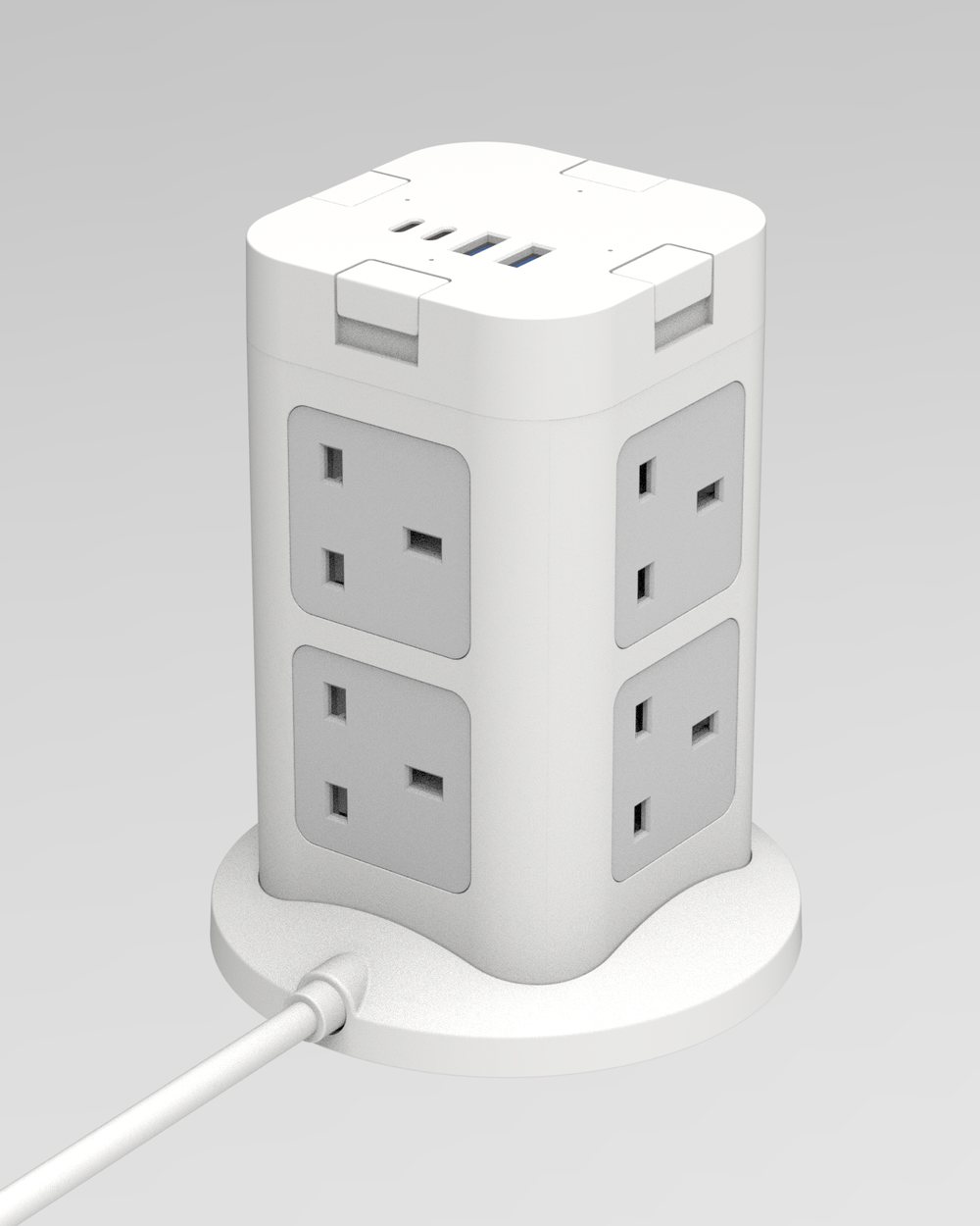 Finished tower power strip built on the same supply chain